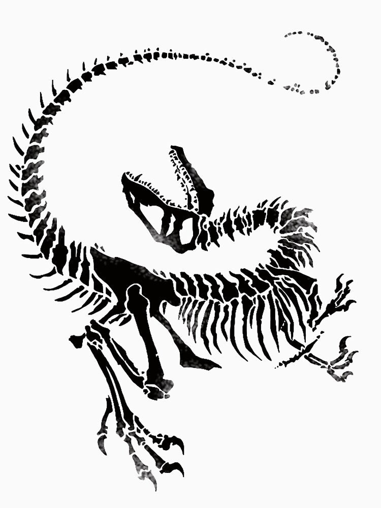 Velociraptor Skeleton Print by JJJericho