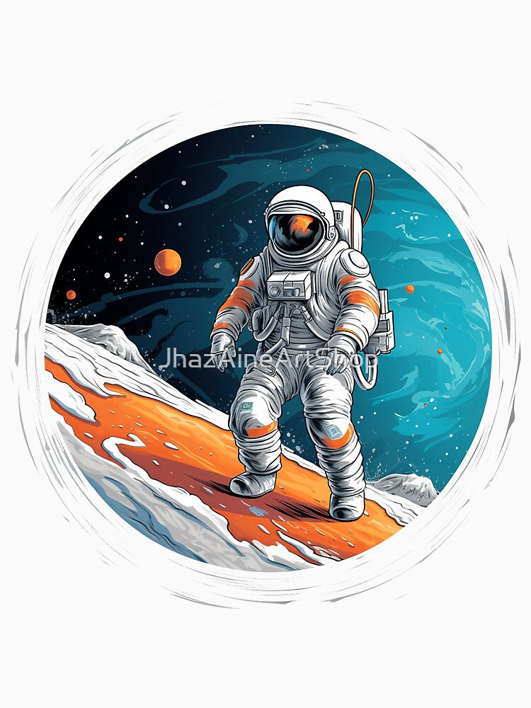 Astronaut Walking into the Moon | PNG Sublimation by JhazAineArtShop