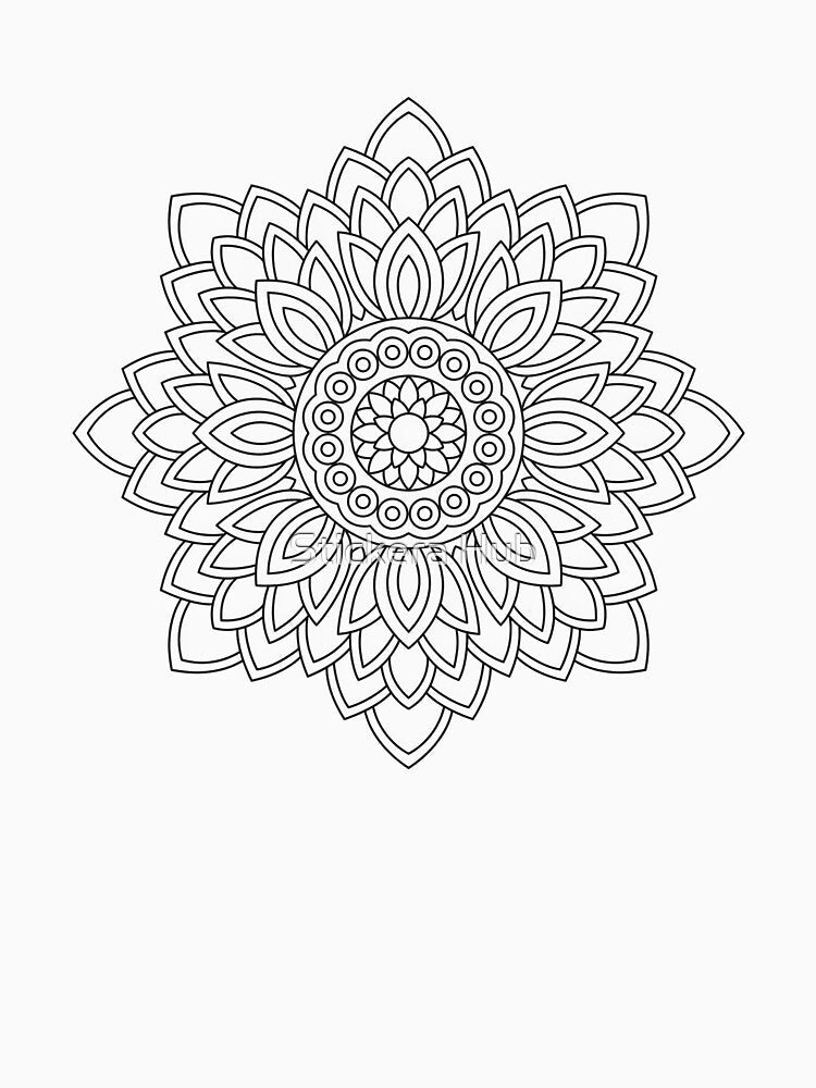Floral Star Mandala Graphic by Stickera Hub