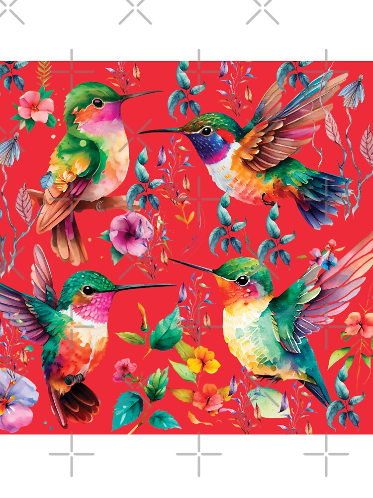 HUMMINGBIRDS ON RED- HUMMINGBIRDS ON RED by ORIGENcreate