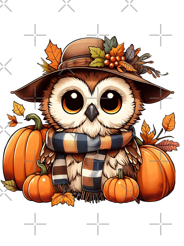 Thanksgiving cute owl by AnetArtStore