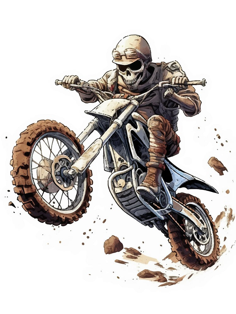 skeleton, motocross, png, clipart, sticker, sublimation by MYpngShop