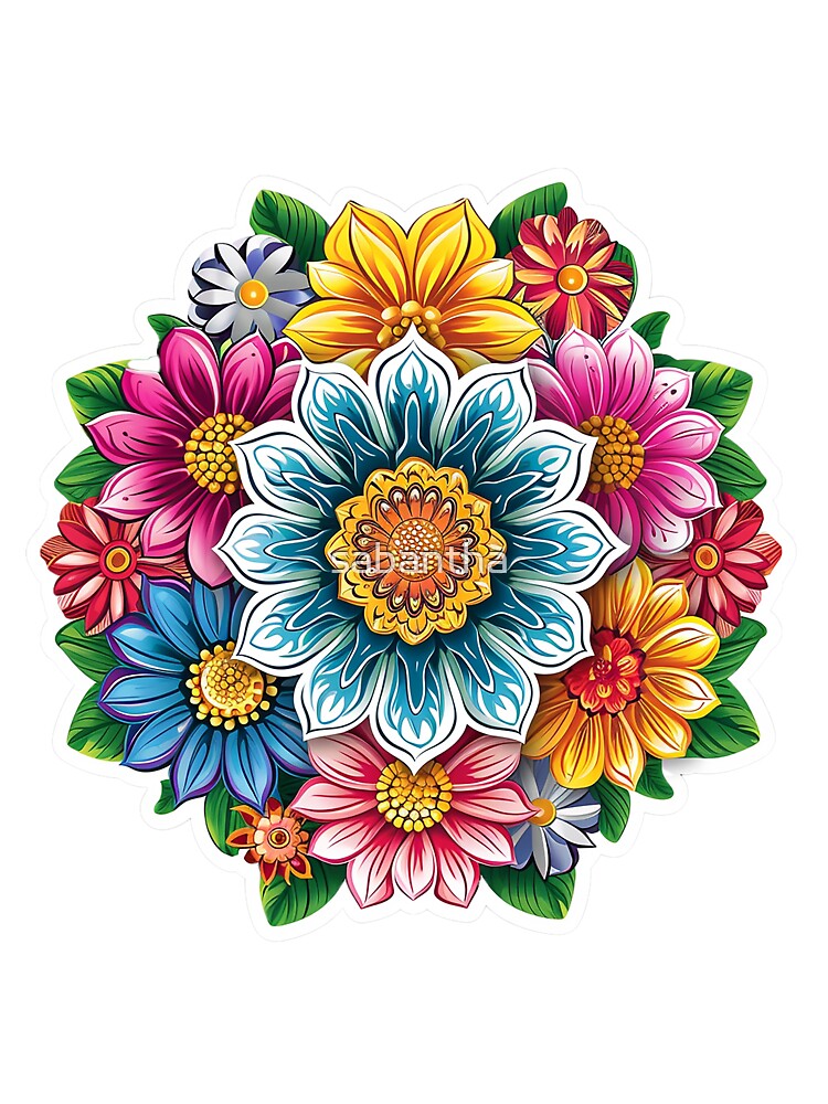 Krejmina - Mandala of flowers (14/24) by sabantha