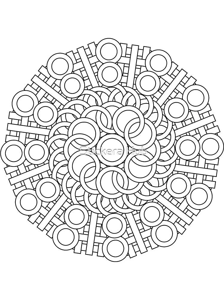 Circle Rings Mandala Art by Stickera Hub