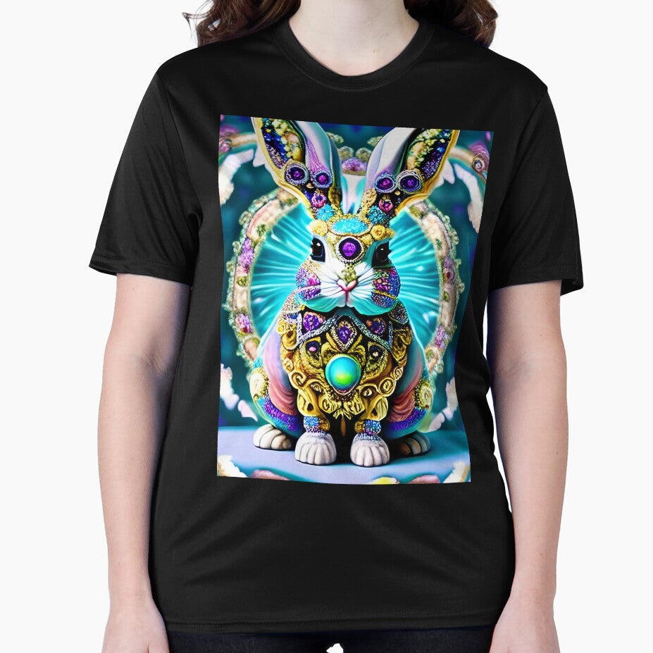 Bunny Rabbit Psychedelic Easter Gift AOP Rainbow Neon Trippy by Anticulture