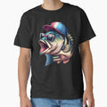 Realistic Bass Fish Clipart with Baseball Cap Sunglasses by raedattia