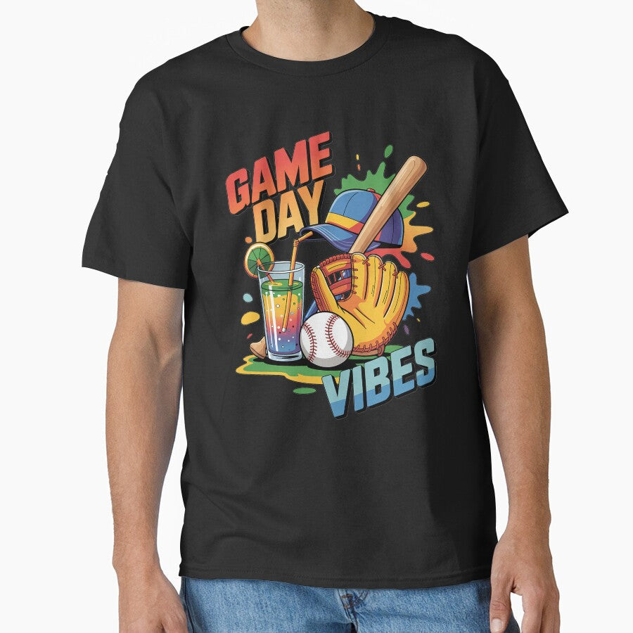 Game Day Vibes Sublimation Baseball Season Colorful by DrewLeuschke