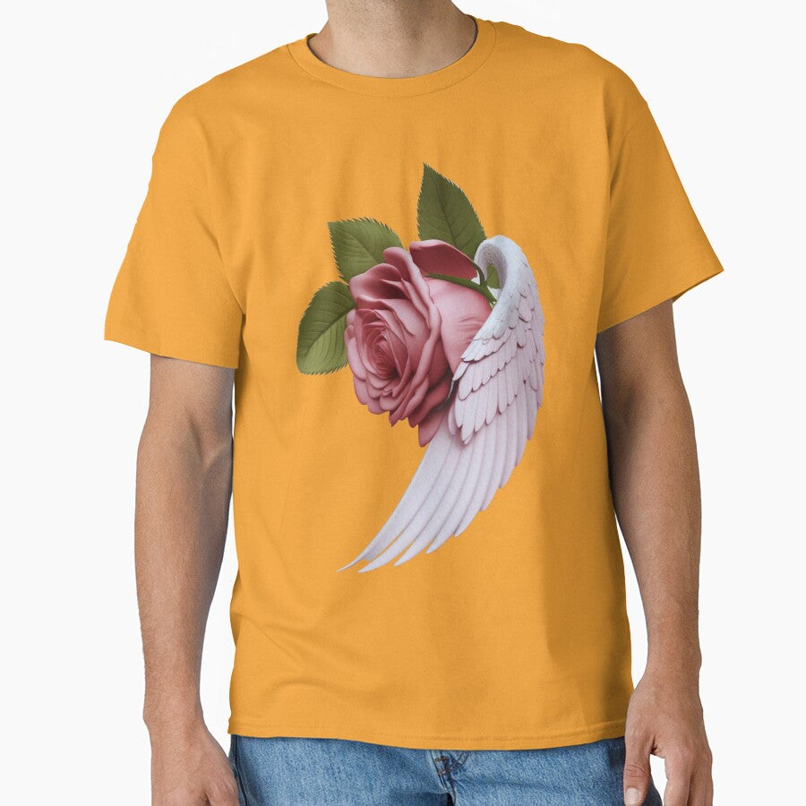Angel's Wings with Red Rose by SkyeCreativeStudio