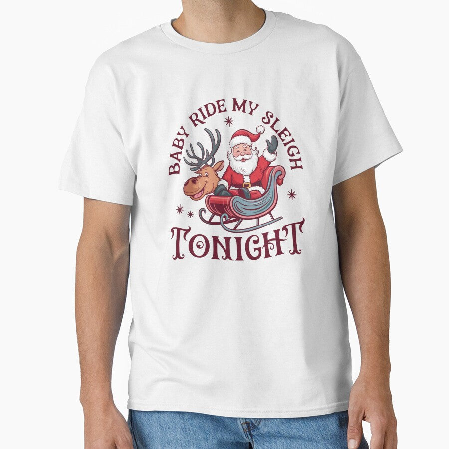 Baby Ride my Sleigh Tonight Santa Raindeer by Dominika Farkašová