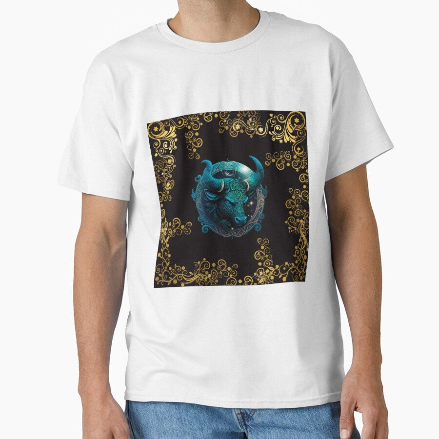 TAURUS ZODIAC SIGN ON BLACK by ORIGENcreate