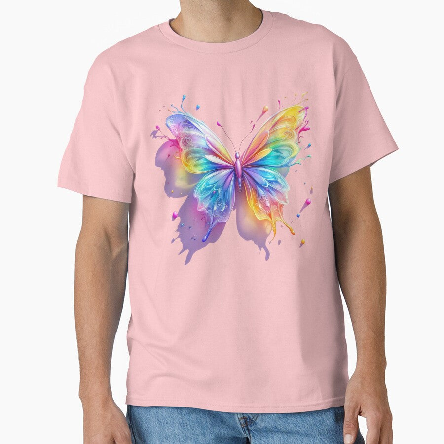 Copy of Aesthetic Watercolor Butterfly with 3D Shadow Art & Vibrant Splash Butterfly 3D Effect Print by TheGaliyaStudio