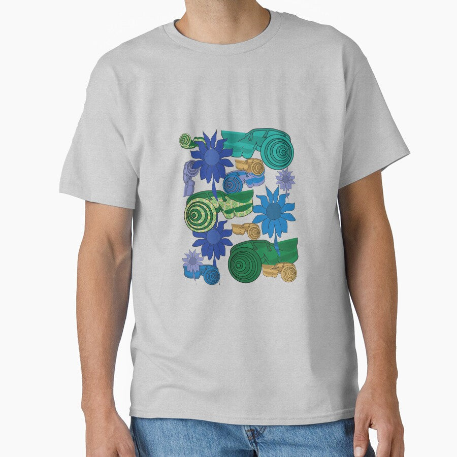 snails on flowers stylized pattern design by Naureen-w-a