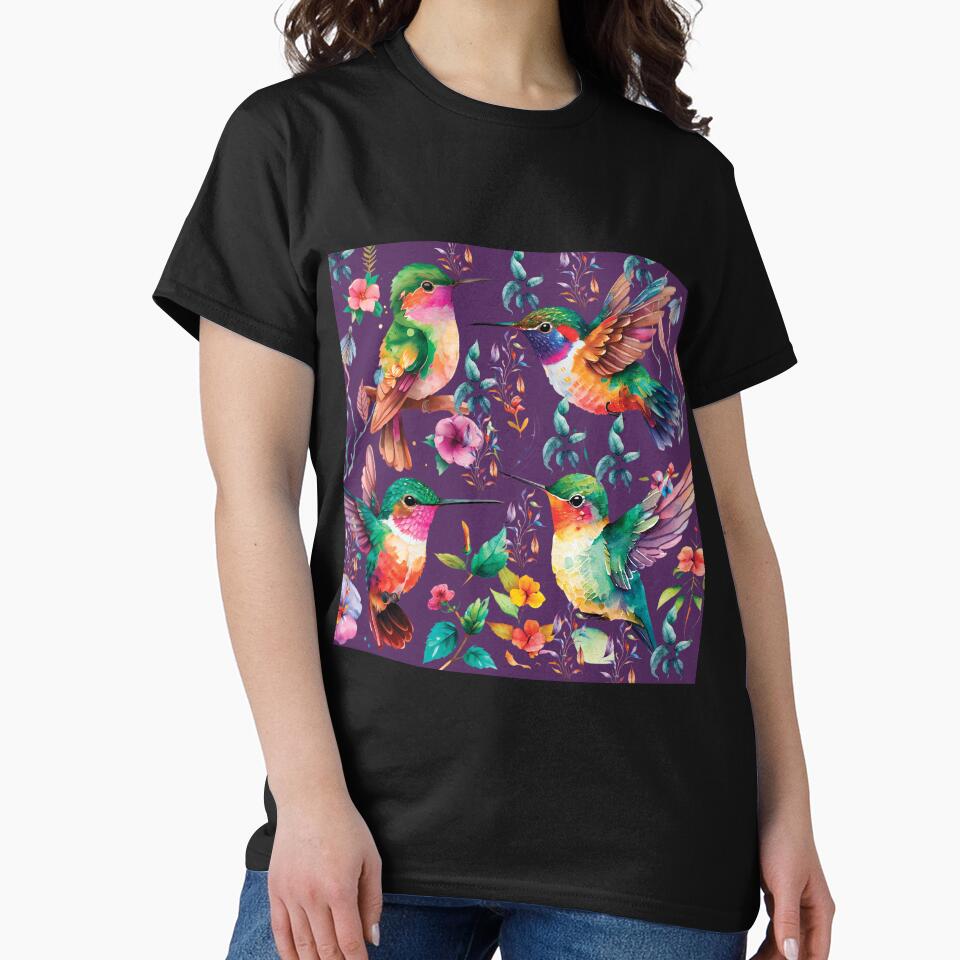 HUMMINGBIRD ON DARK PURPLE by ORIGENcreate