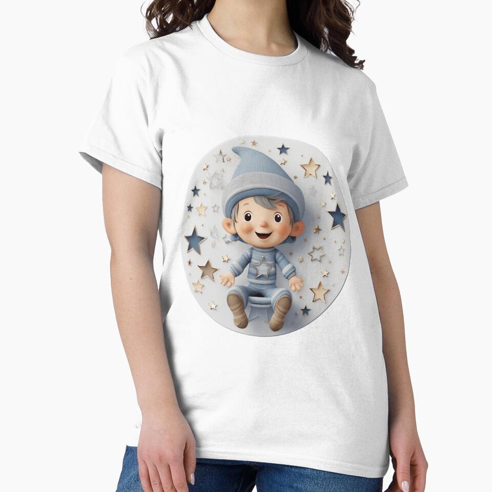 3D elf Cute Christmas Round Design Holiday Decor by AliceCloset