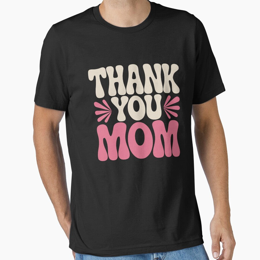 Retro Thank You Mom Sublimation Design | Groovy Mother's Day Clipart for T-Shirts, Cards & Gifts by azaelbay7