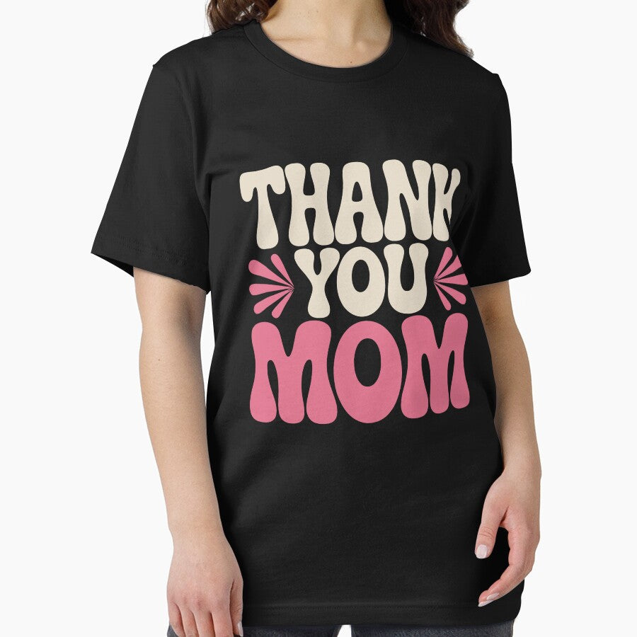 Retro Thank You Mom Sublimation Design | Groovy Mother's Day Clipart for T-Shirts, Cards & Gifts by azaelbay7