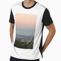 full pink moon during sunset over city by stainedauroras