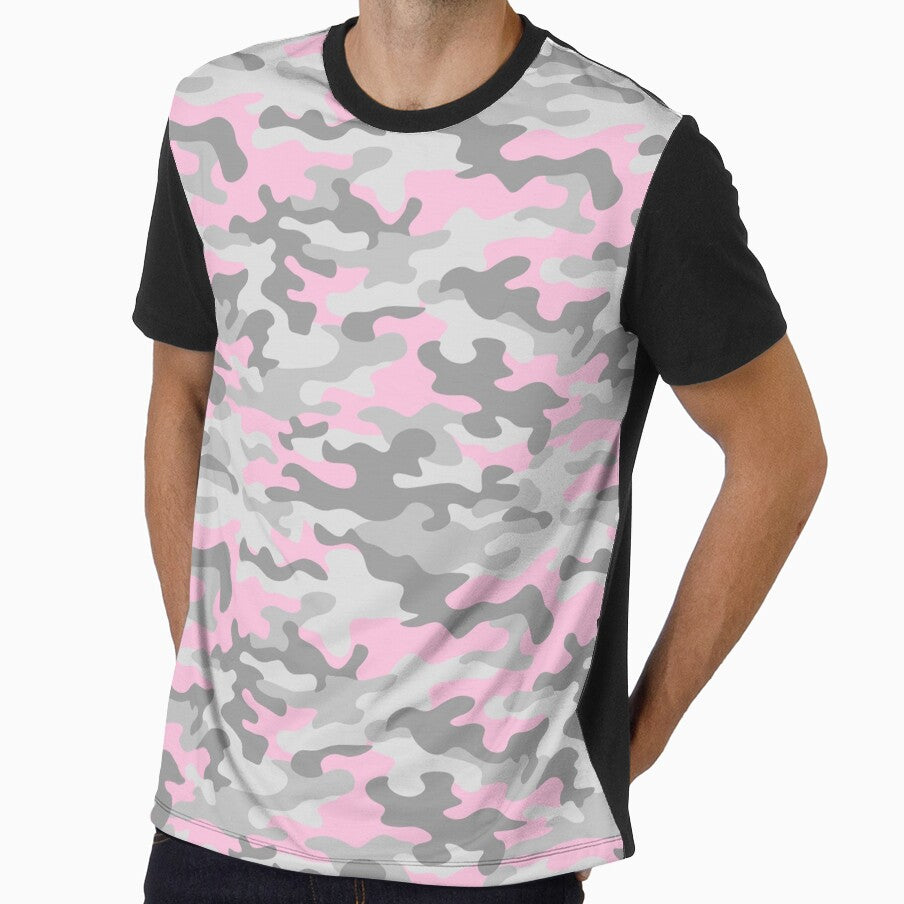 Camo Camouflage Pink Gray All Over by Feeling Artsy