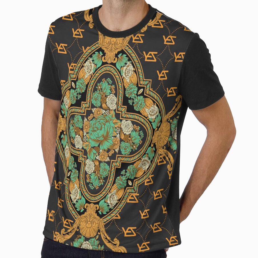 All Over Print Luxury Lush Baroque Fluorescent Ornament by yez
