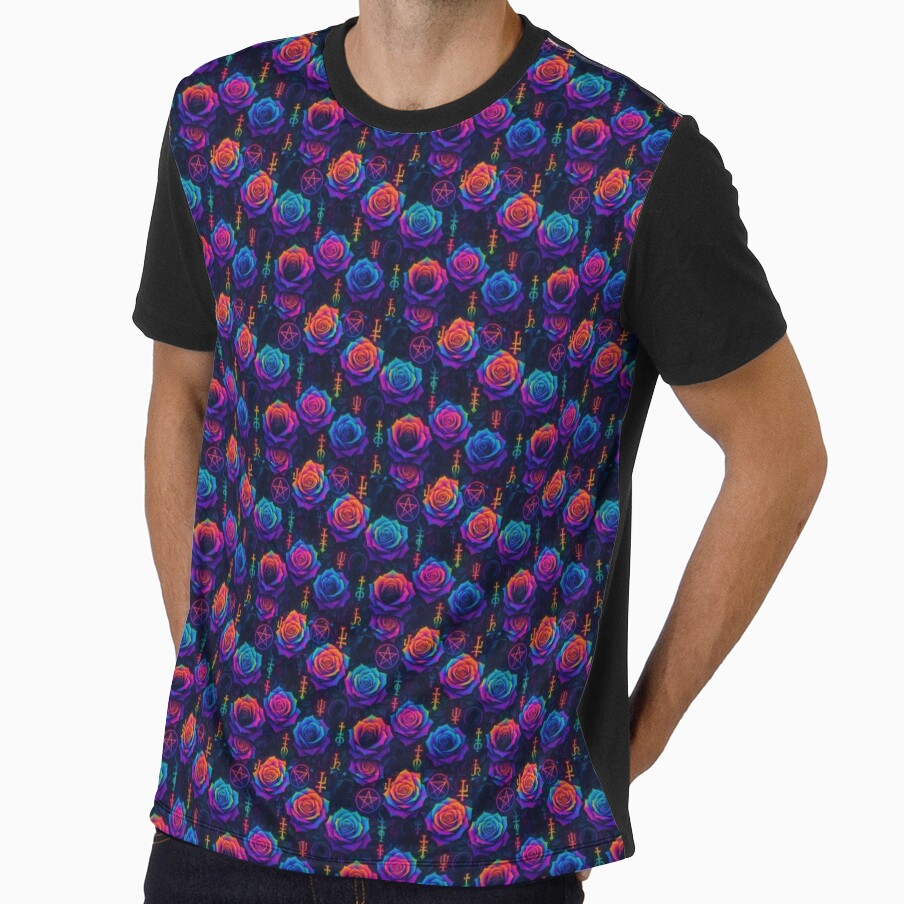 seemless sigil runic pattern all over print fabric by Liliths-Closet