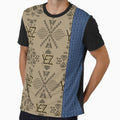 All Over Print Luxury Portrait Native Blue Vintage Yez Motif by yez