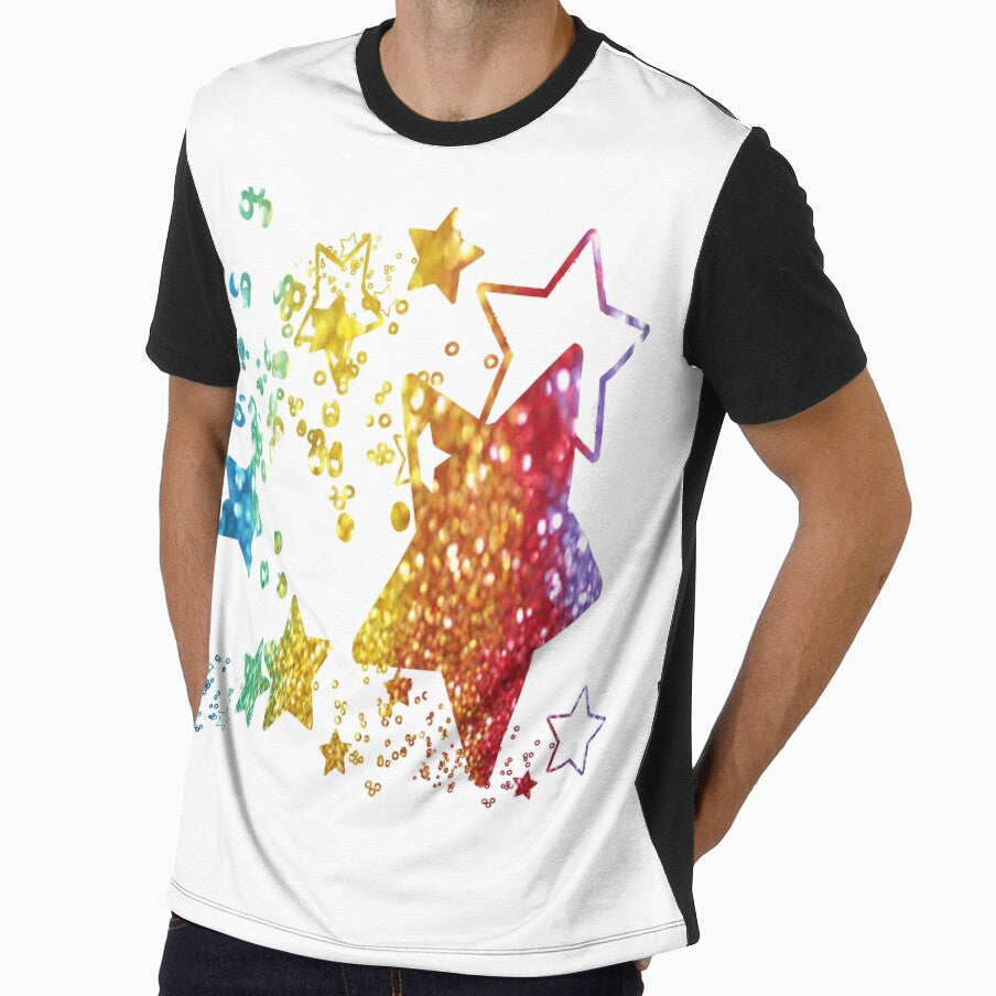 All Over Rainbow Glitter Stars by SerpentSkyArts