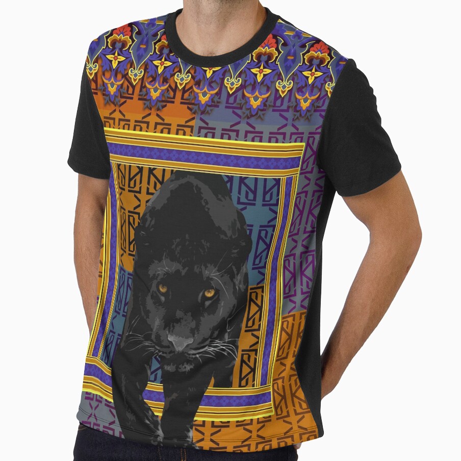 All Over Print Luxury Vintage Cryptic Panther Ornament by yez