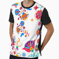 "Vibrant Blossom Bliss: All-Over Floral Print Tee" by ChameraDesign