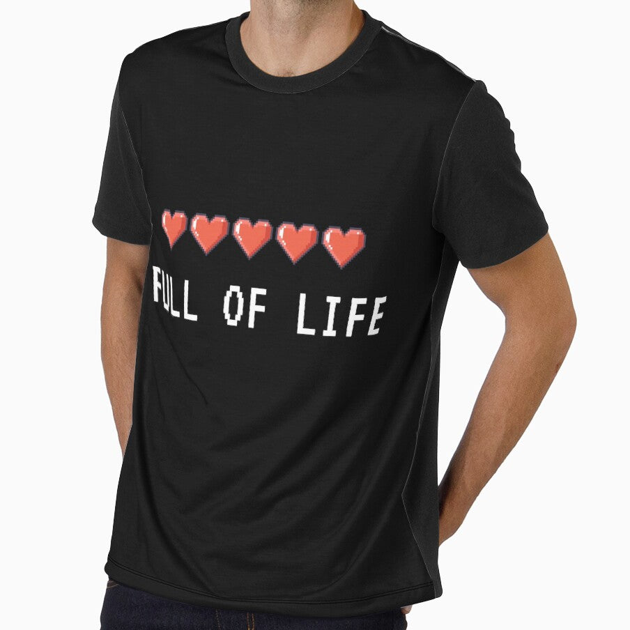 Full of Life - Gamer Graphic (Black) by MonDesigns