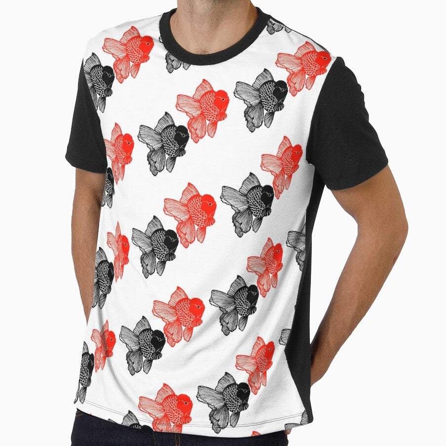 Oranda Goldfish Full Red Full Black pair 5 Logo by Nosnah