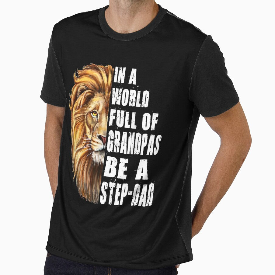 Mens In A World Full Of Grandpas Be A Step Dad Father's Day by laurader