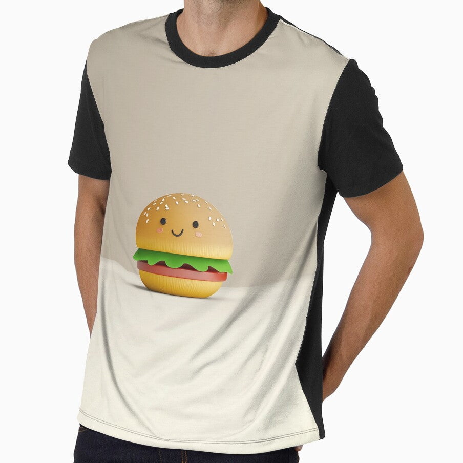 Cute 3D Burger Illustration on White Background by GoldenTealArts