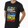 Autism Mom Only Because Full Time Puzzle Ribbon by momecreative