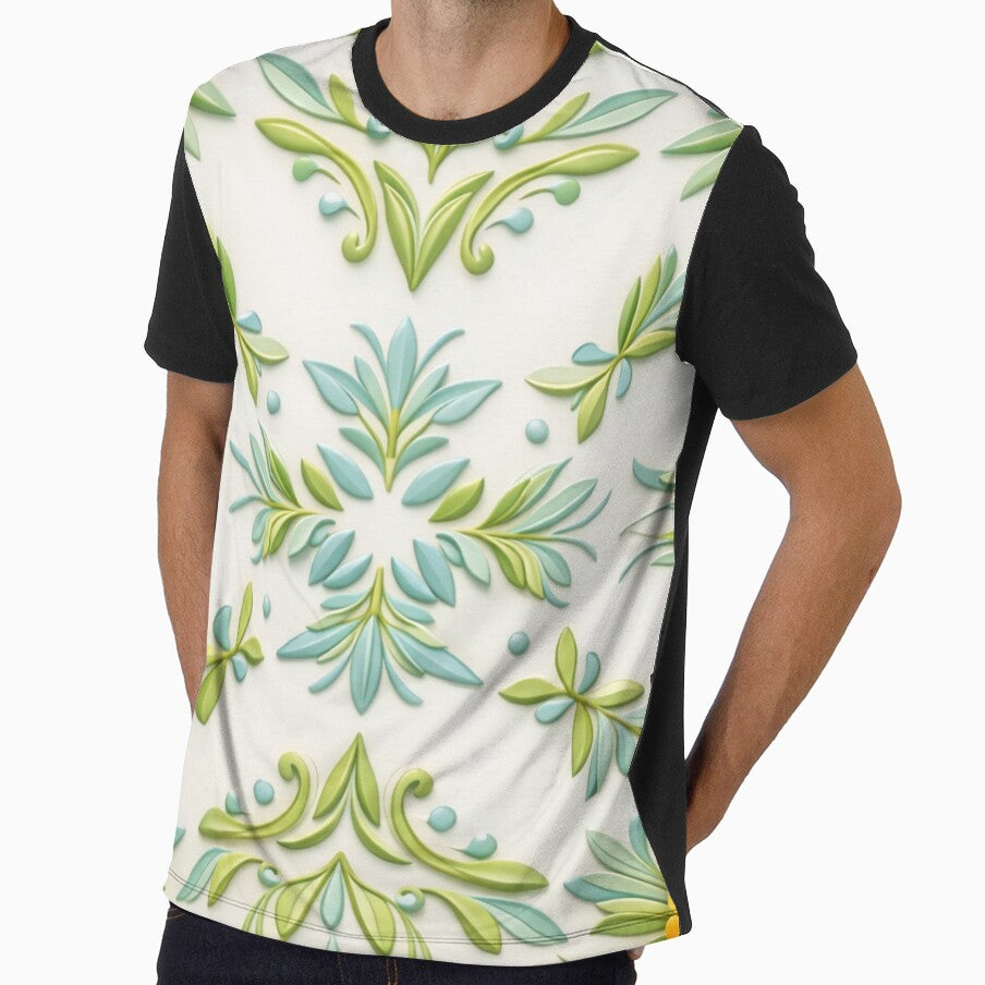 Elegant Spring Floral Pattern – Yellow Flowers and Botanical Ornament 3D by Colorshow-relax