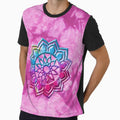 Pink Tye Dye with Floral Mandala by 1stopselfieshop