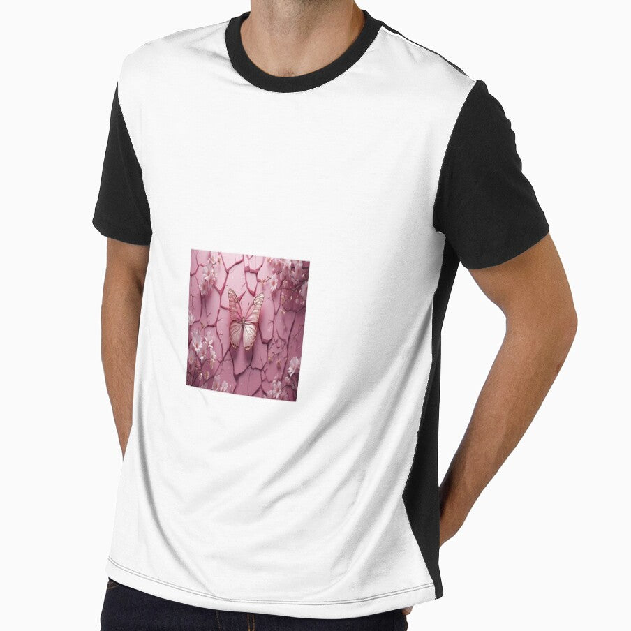 3D butterfly pink flowers by Bolonka-Shop