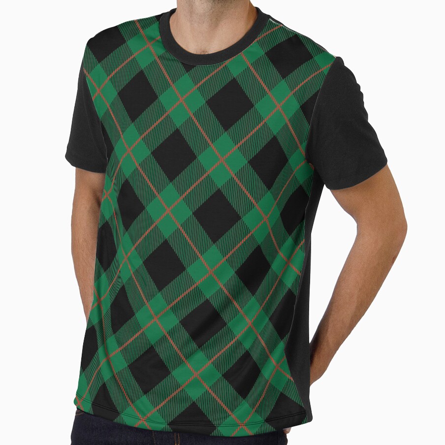 Buffalo Checked Green Black Christmas Winter Pattern by ZiesMerch