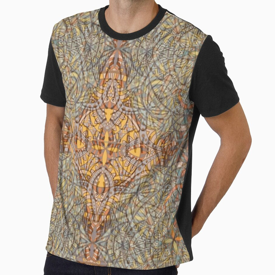 Boho Paisley All Over Warm Fall Colors Print by Farprintod