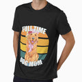 Funny Cute Full Time Golden Retriever Dog Mom- Retro Vintage Sunset by EvaWolf