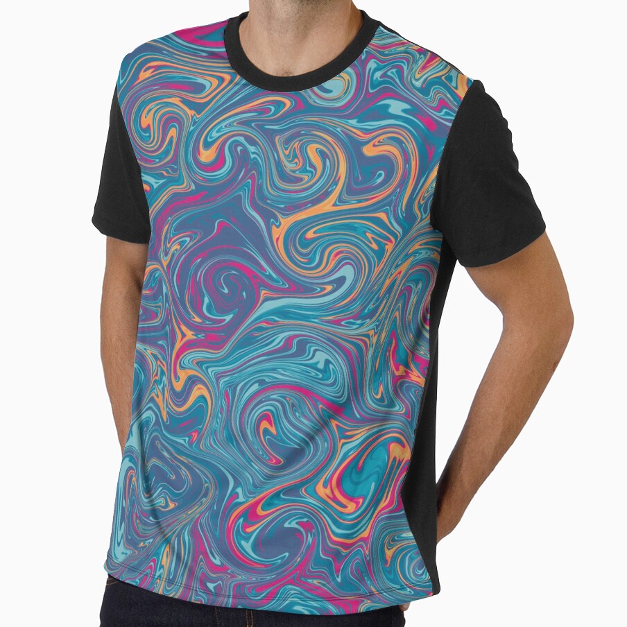 Abstract Fluid Color Flow Pattern by Wednesday Art design
