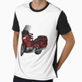 Touring motorcycle cartoon illustration by Misscartoon