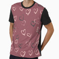 Hand Drawn Heart Seamless Pattern - Romantic Valentine Doodles by Katnoirart