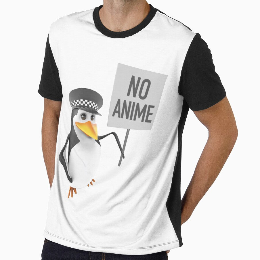 No anime 3D penguin cop with sign by Jack O TV