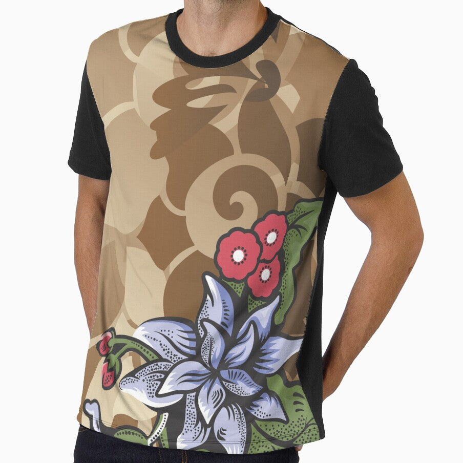 Lavender, Red and Brown Floral Design by allovervintage