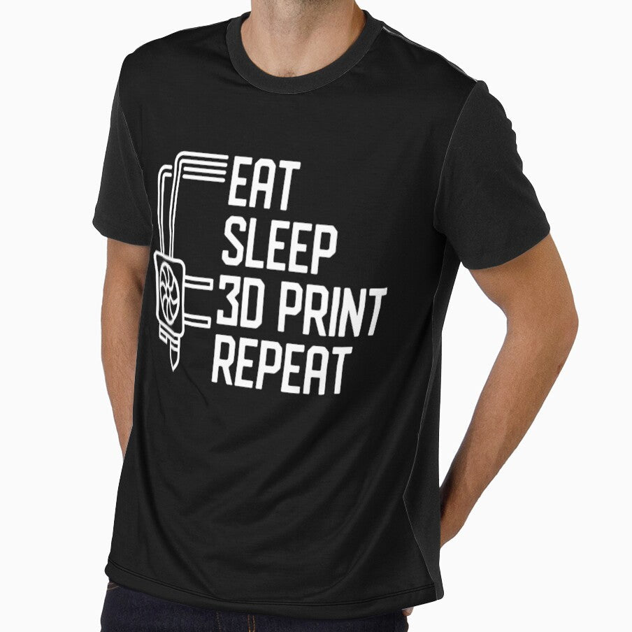 Eat Sleep 3D Print Repeat - 3D Printing design for 3d printer owners by venomousvector