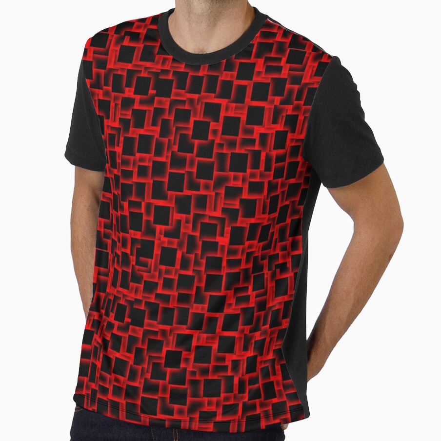 3d squares on glowing red backdrop by GeoffBeattie