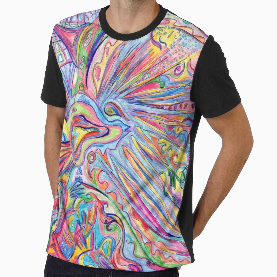Trippy Psychedelic Swirl World by Deborah Camp
