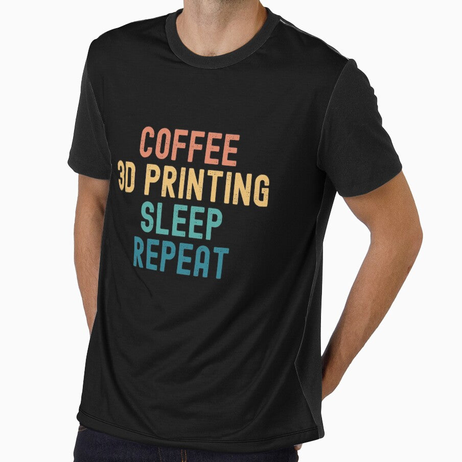 Coffee 3d Printing Sleep Repeat - Funny 3d Printing & Coffee Gift by kindxinn