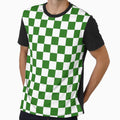 Green and Transparent Square Chessboard or Checker Board Grid Pattern by RKA-Products