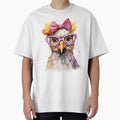 Funny Chicken with pink ribbon by vallass